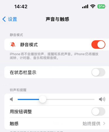 东阁镇苹果15Pro维修网点分享iPhone15Pro系列机型中隐藏静音图标 
